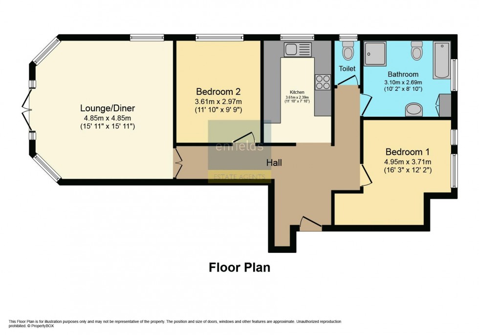 Floorplan for Bodorgan Road, Bournemouth
