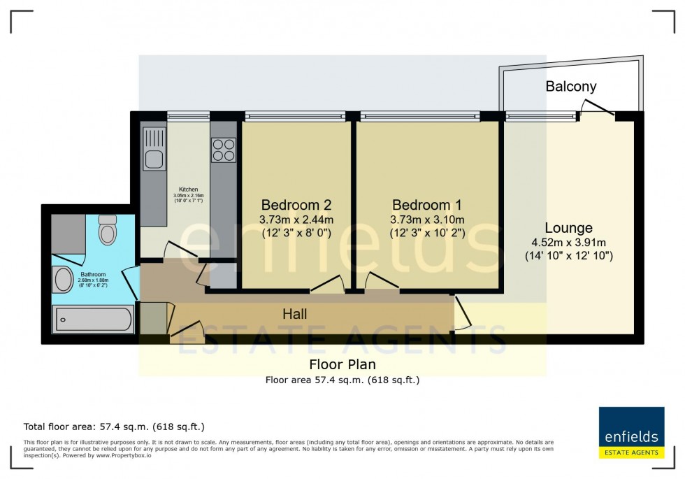 Floorplan for Elizabeth Court, Grove Road, Bournemouth