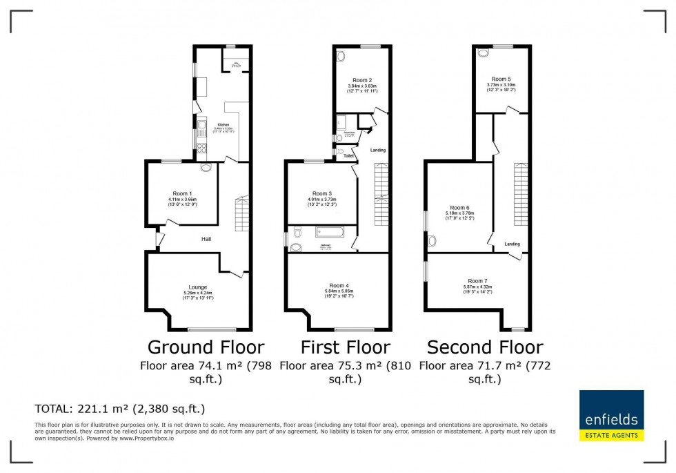 Floorplan for Vale Road, Bournemouth