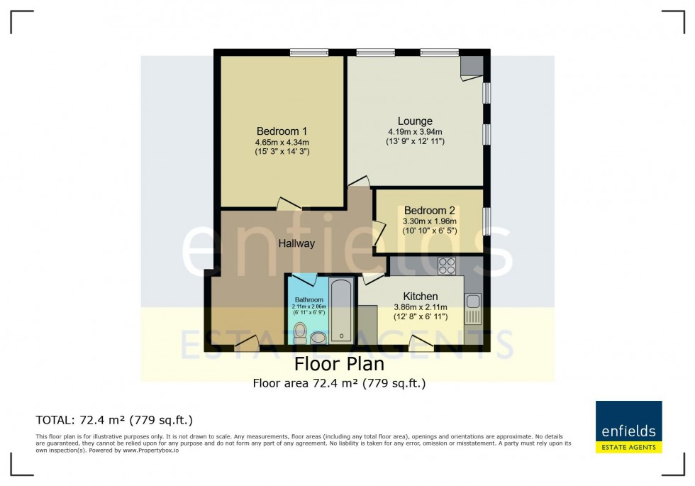 Floorplan for Norwich Avenue West, Bournemouth