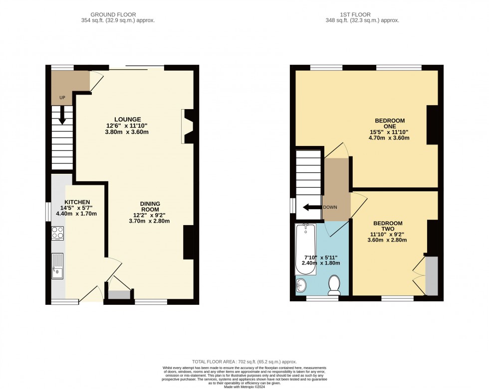 Floorplan for Aire View, Knottingley