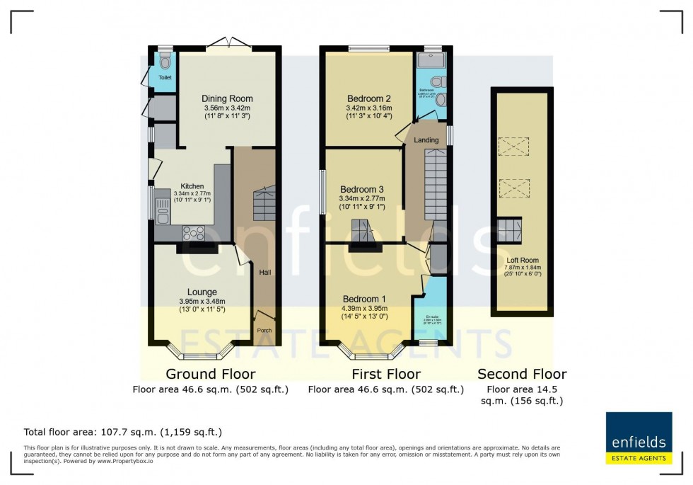 Floorplan for Lyell Road, Poole