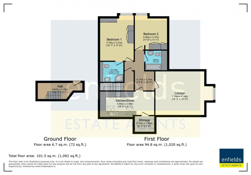 Floorplan for Spur Hill Avenue, Poole