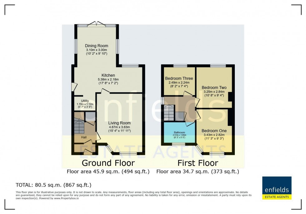 Floorplan for Cynthia Road, Poole