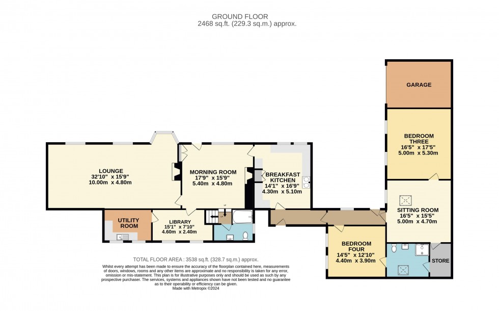 Floorplan for The Farmhouse, Grange Court, Badsworth