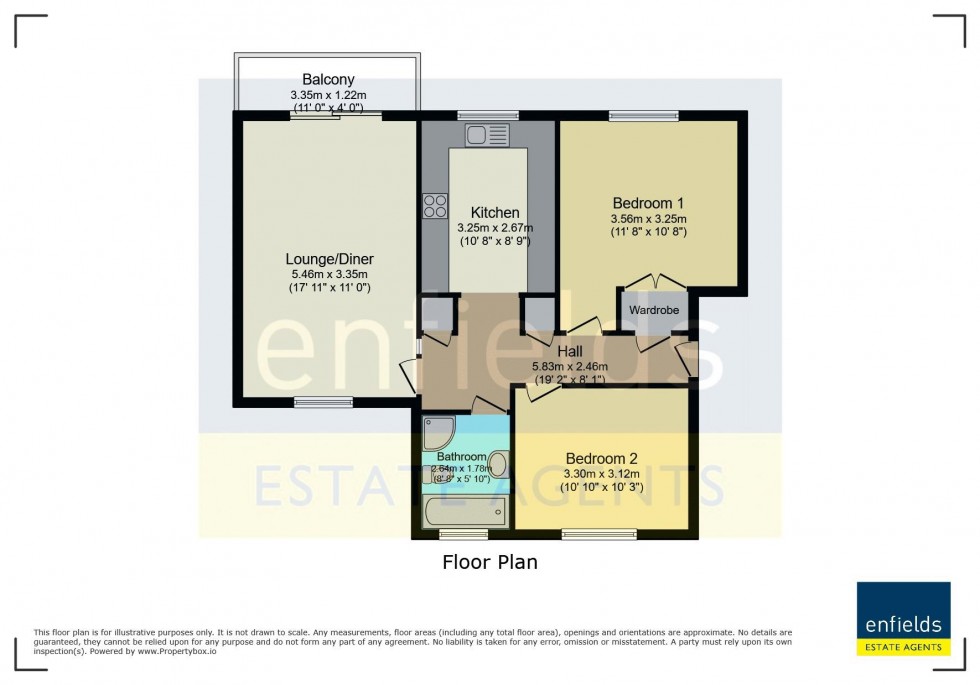 Floorplan for Churchfield Road, Poole