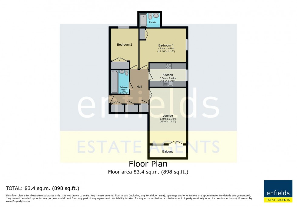 Floorplan for Clarendon Road, Bournemouth