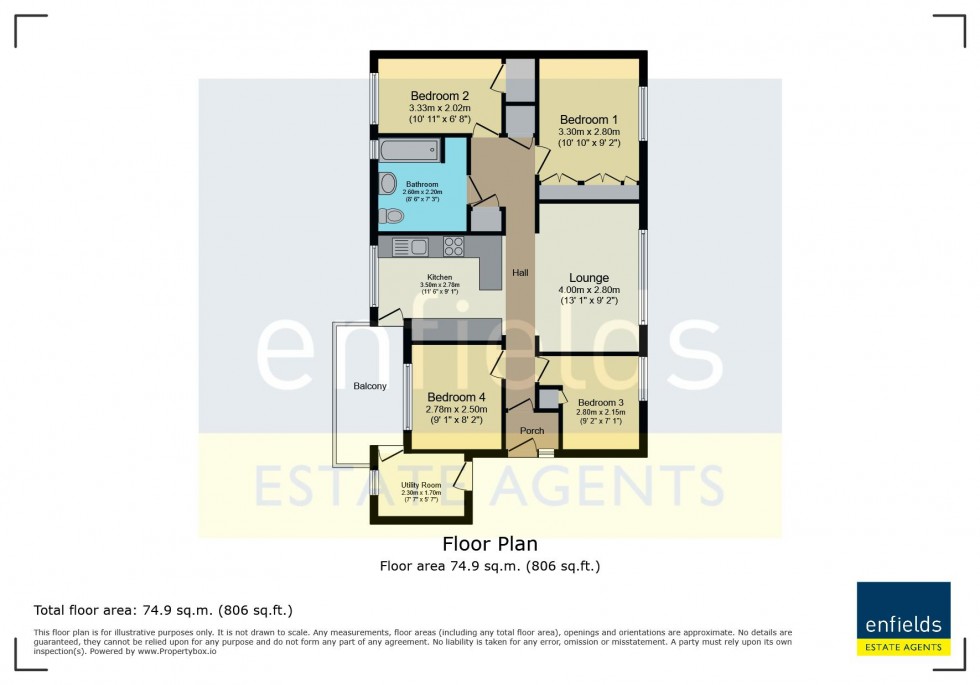 Floorplan for Wimborne Road, Poole