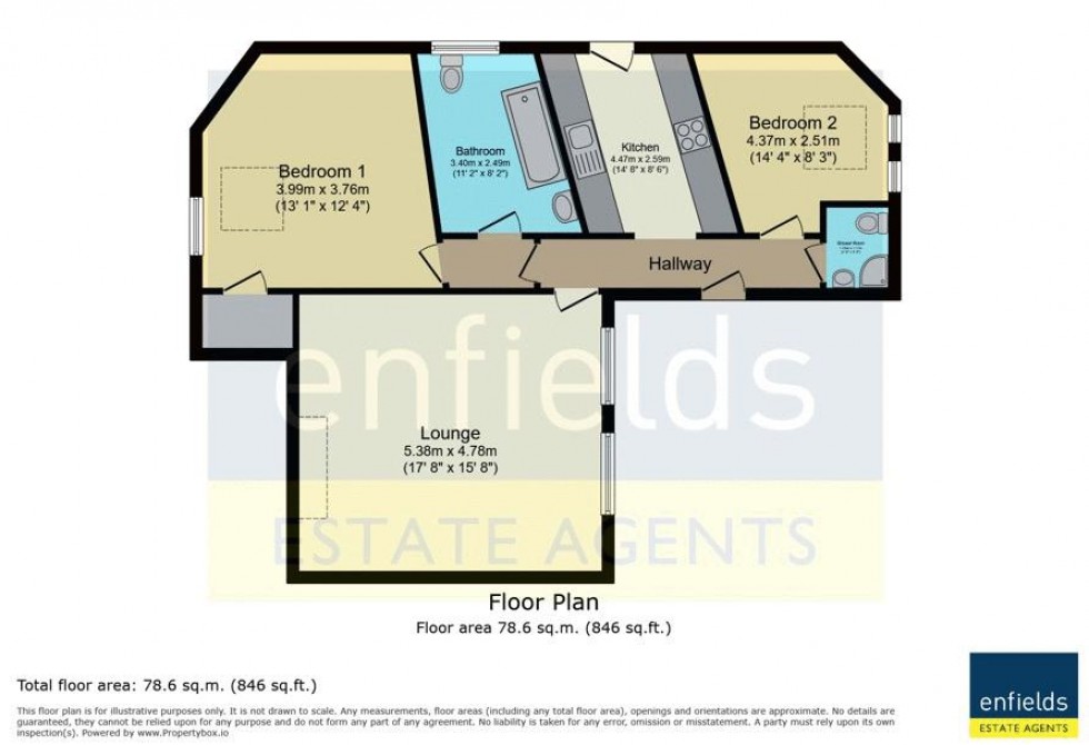 Floorplan for Dean Park Road, Bournemouth