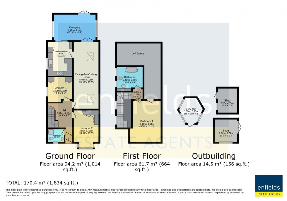 Floorplan for Woodlands Avenue, Hamworthy