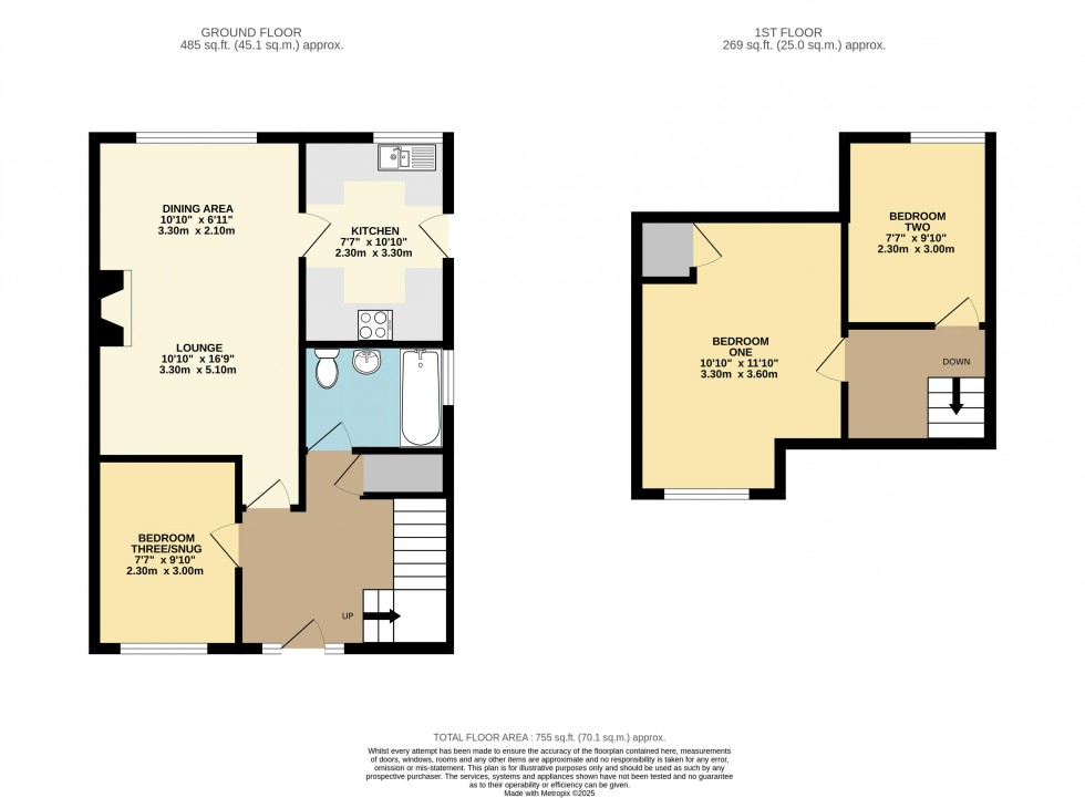 Floorplan for Chiltern Drive, Ackworth