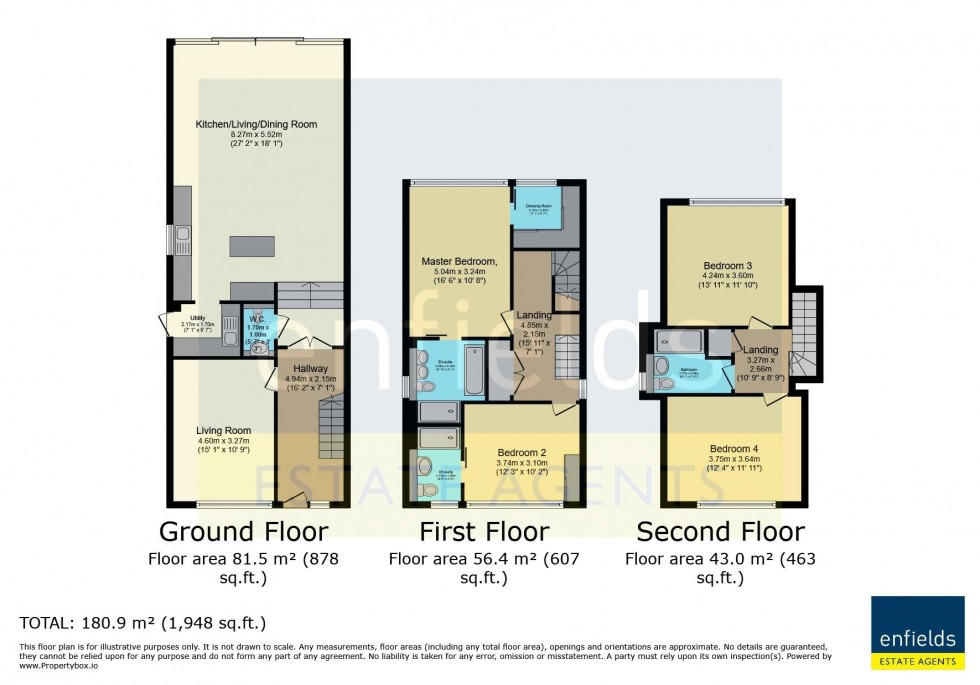 Floorplan for Sandbanks Road, Poole