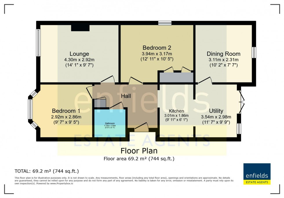 Floorplan for Julyan Avenue, Poole