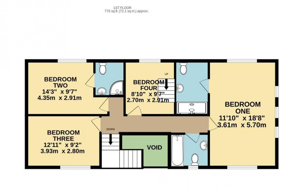 Floorplan for Bridge End House, Birkin