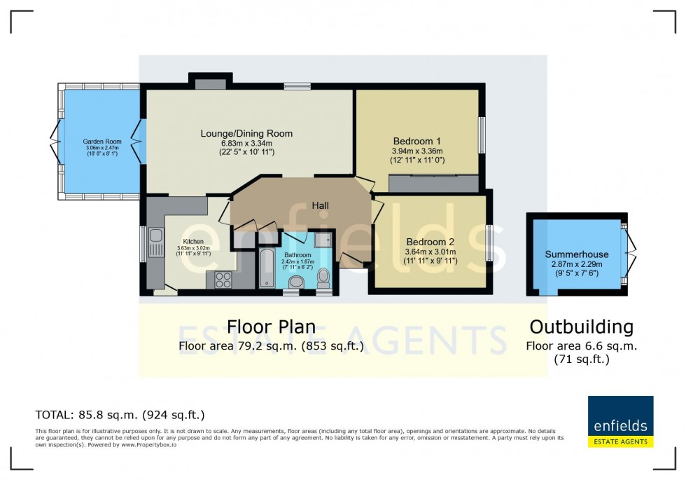 Floorplan for Hayes Lane, Wimborne