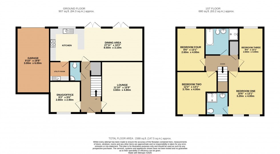 Floorplan for Carleton Road, Pontefract