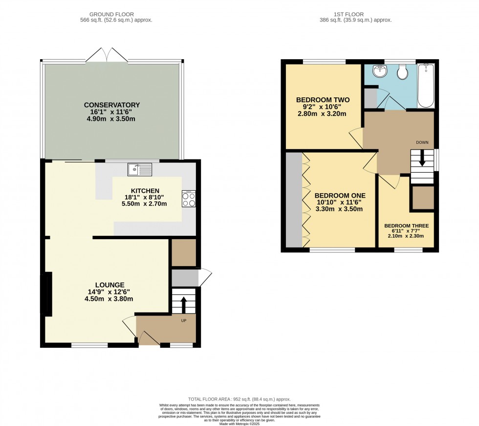 Floorplan for Eastfield Drive, Pontefract