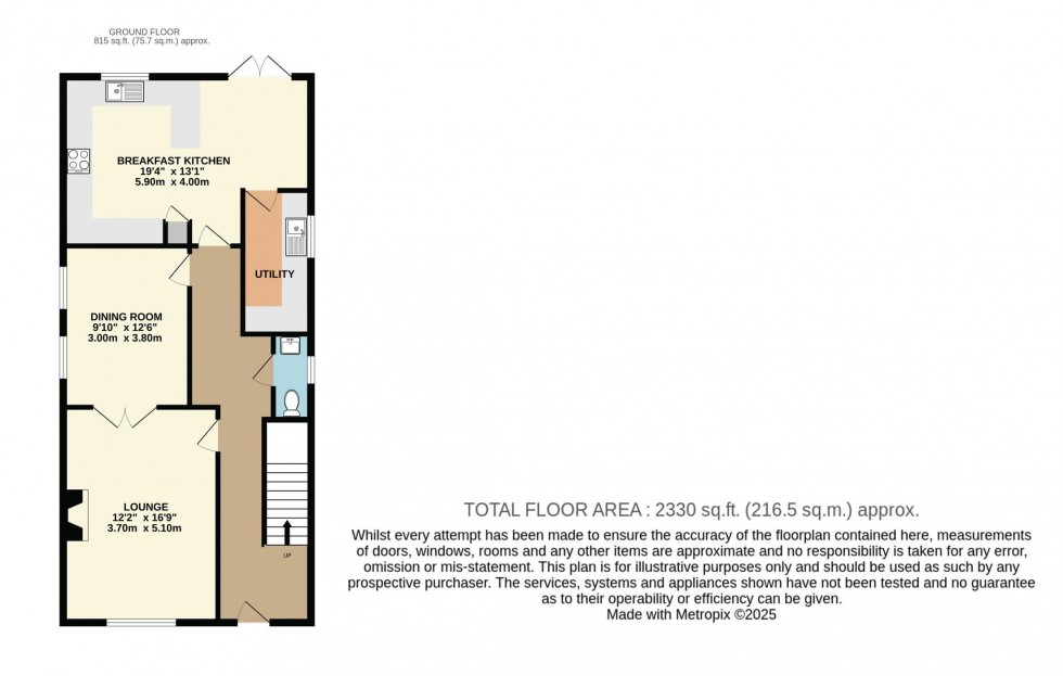 Floorplan for 37B High Street, Hook