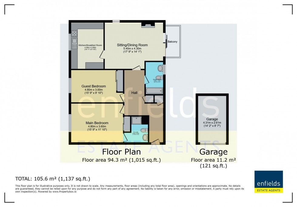 Floorplan for Ravenswood 23 Wimborne Road BH2 6LZ