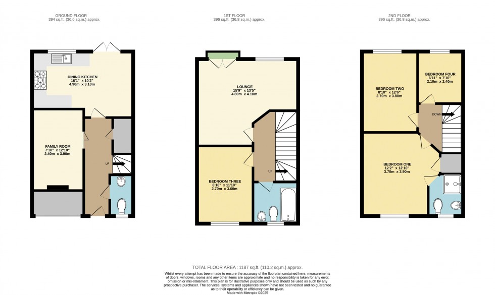 Floorplan for Grove Close, Hemsworth