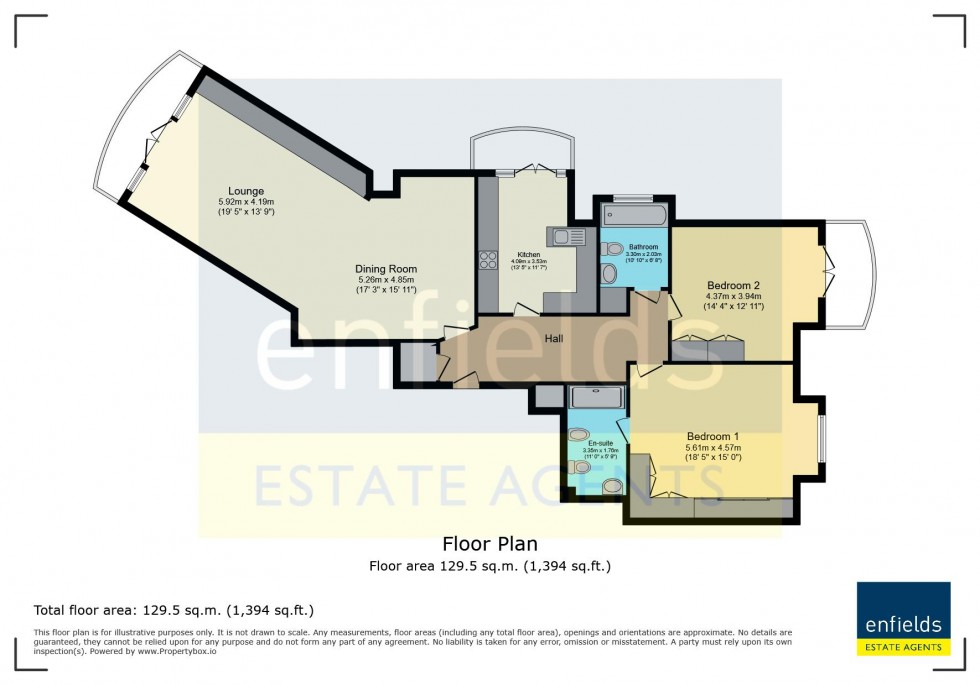 Floorplan for Bourneside, 18 - 20 Crescent Road BH2 5SS
