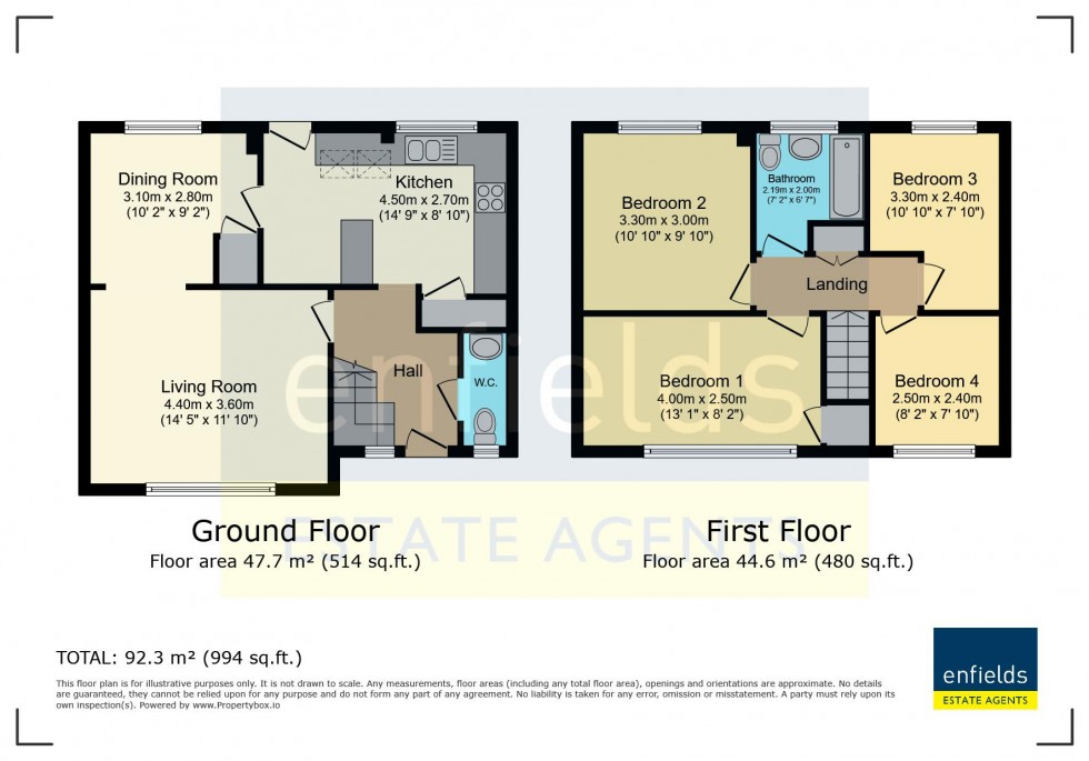 Floorplan for Dale Valley Road, Poole