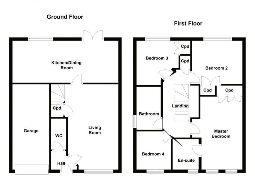 Floorplan for Hinton Close, Pontefract