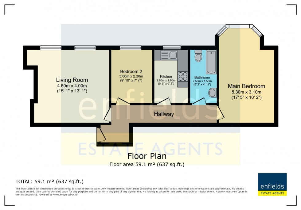 Floorplan for Norwich Avenue West, Bournemouth