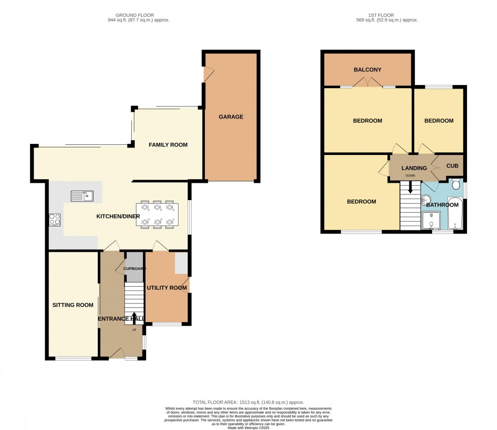 Floorplan for Mawcroft Close, Yeadon