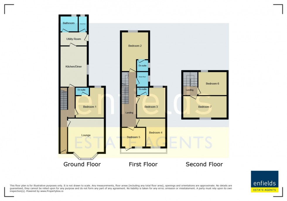 Floorplan for Seven Double Bedrooms / Five Bathrooms - Walpole Road, Bournemouth