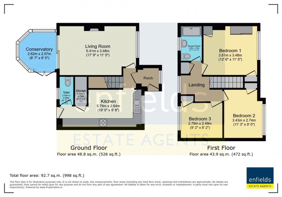 Floorplan for Scott Close, Poole
