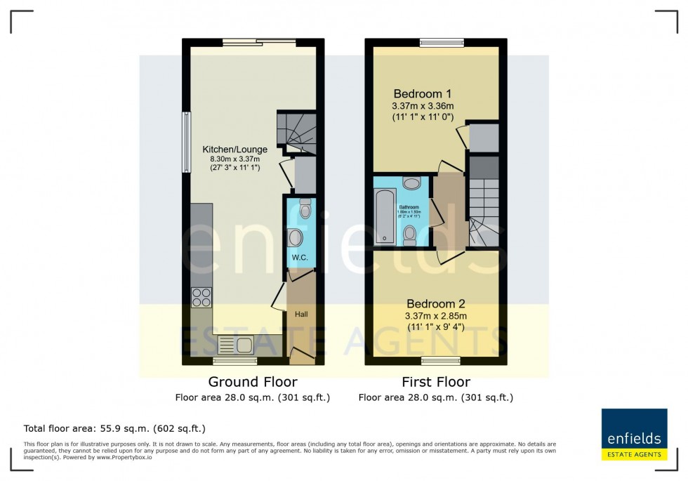 Floorplan for Trinidad Crescent, Poole