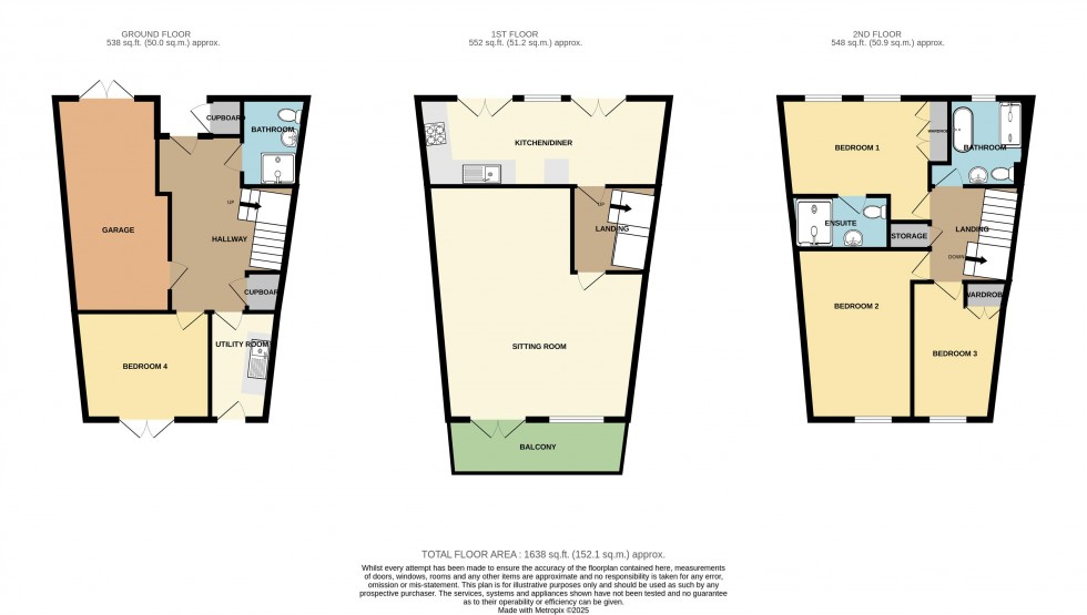 Floorplan for Jill Kilner Drive, Burley-in-Wharfedale