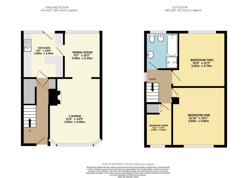 Floorplan for Cobblers Lane, Pontefract