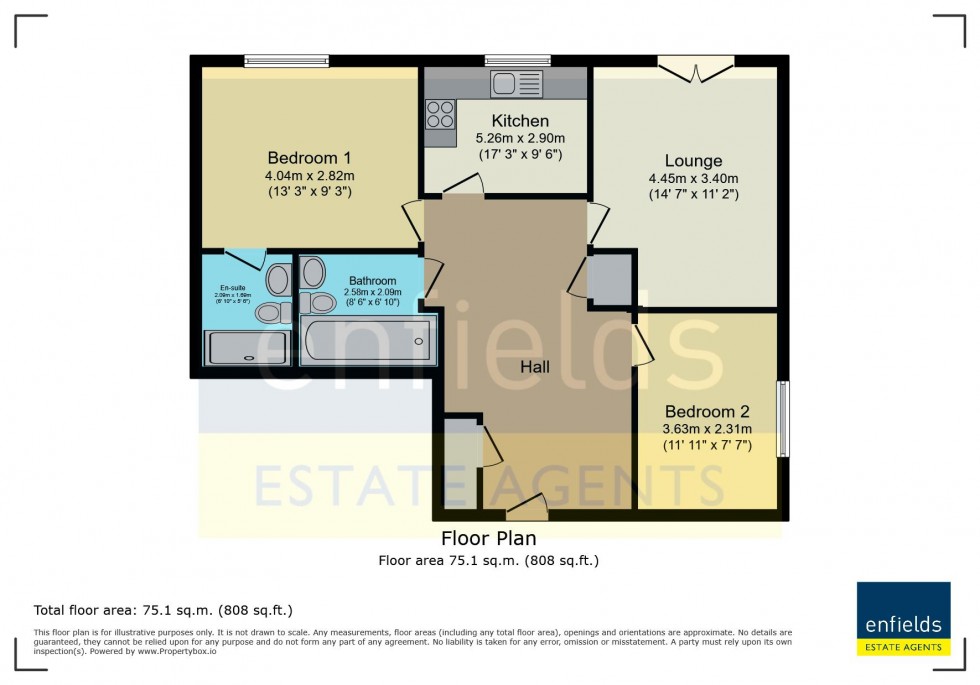 Floorplan for Wimborne Road, Bournemouth