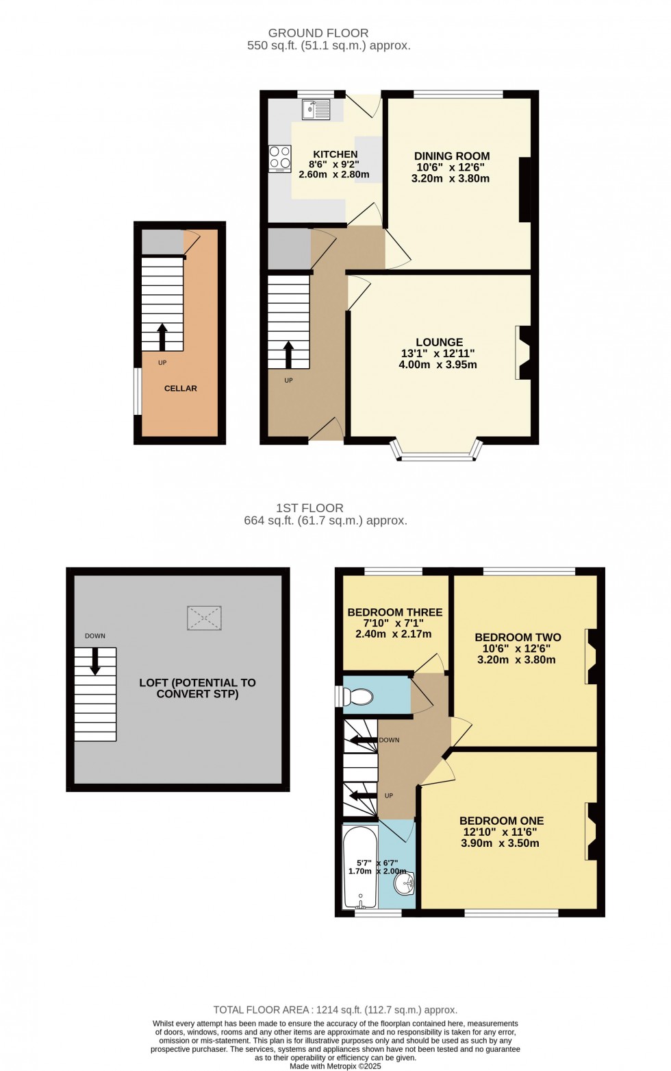 Floorplan for Carleton Road, Pontefract