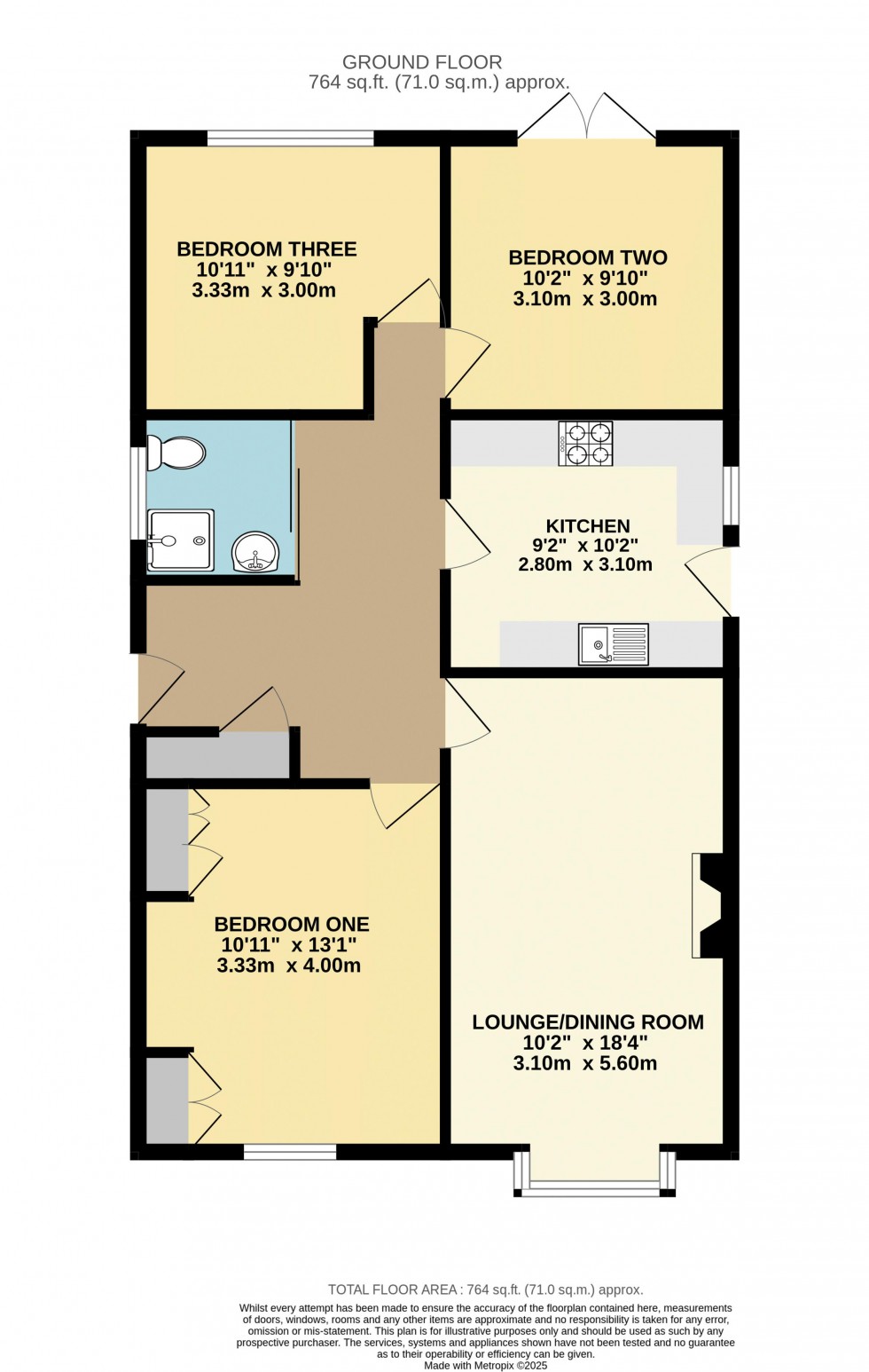 Floorplan for Rose Farm Approach, Altofts