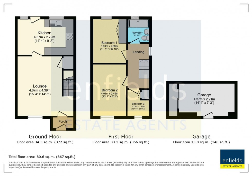 Floorplan for Walkwood Avenue, Bournemouth
