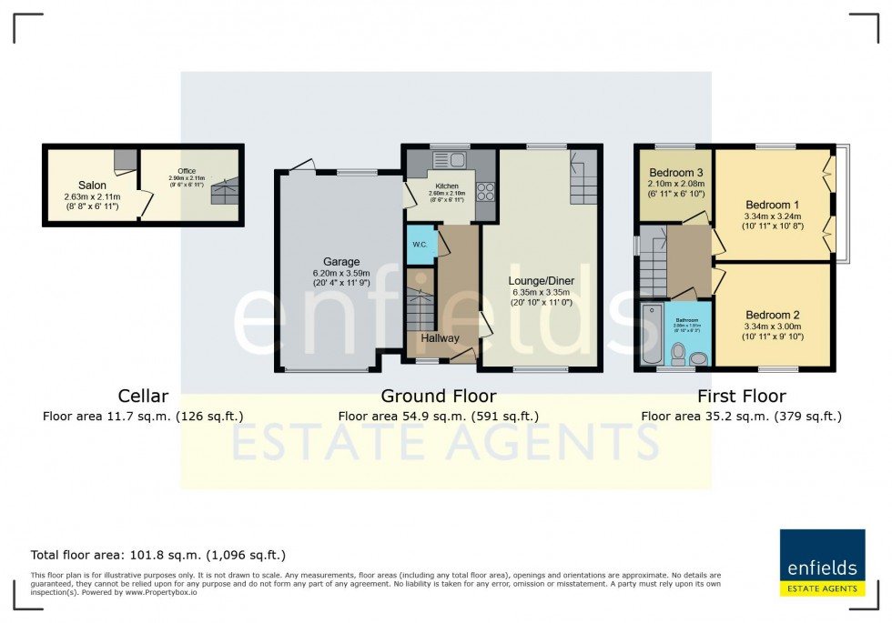 Floorplan for James Road, Branksome