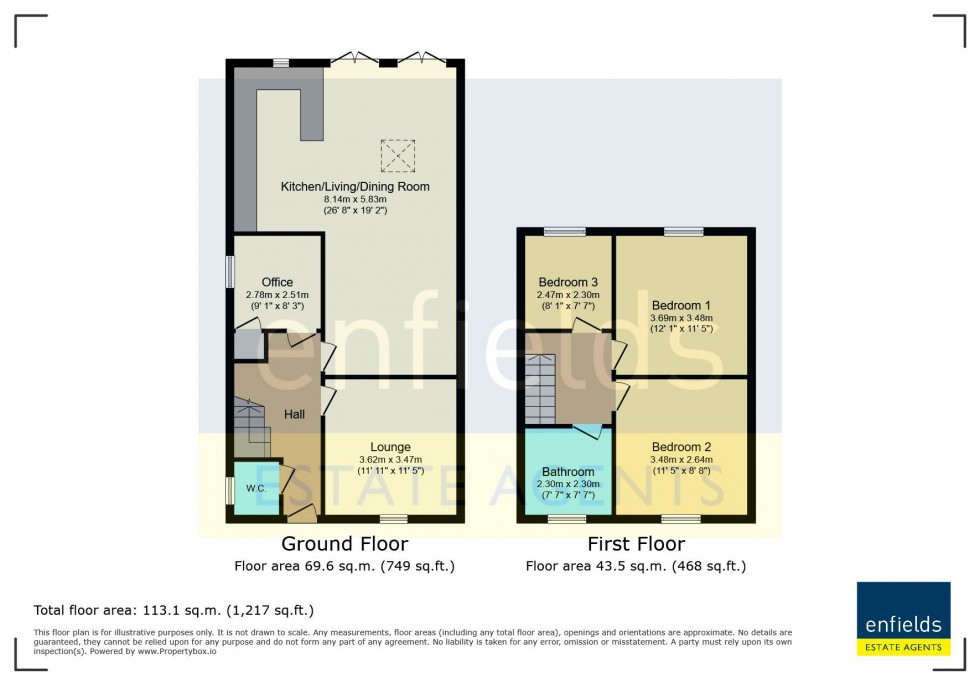 Floorplan for Creekmoor Lane, Poole