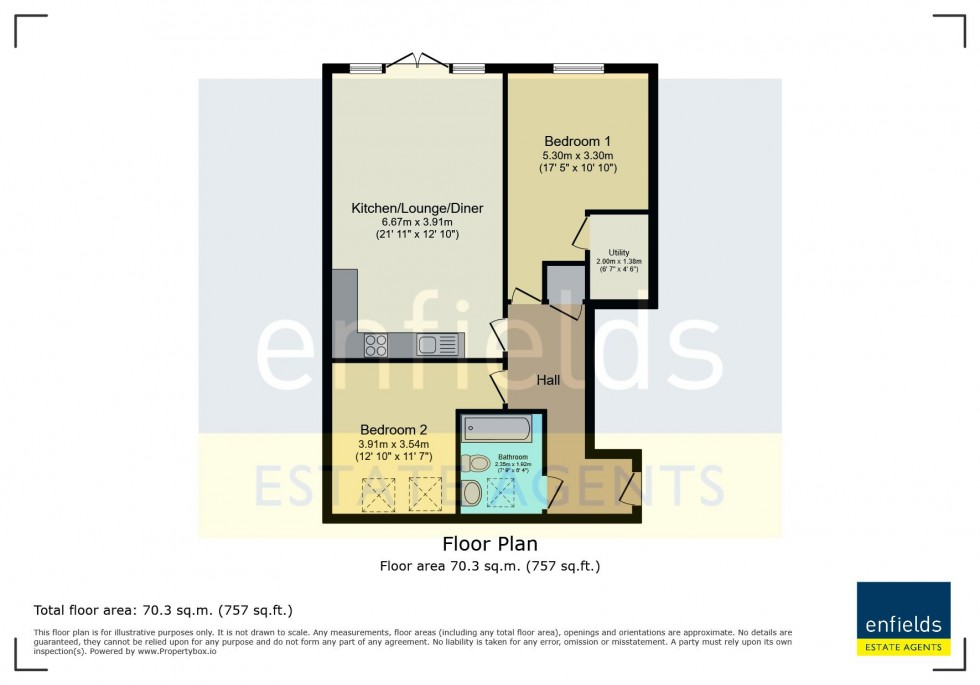 Floorplan for Consort Close, Poole