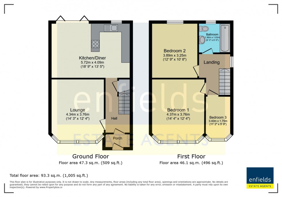 Floorplan for Green Road, Bournemouth