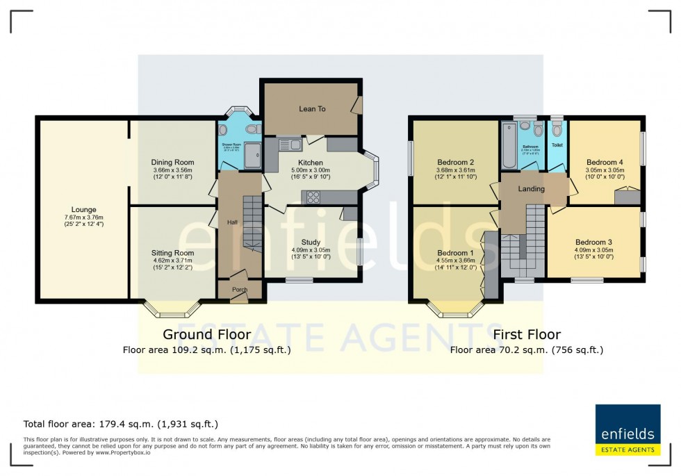 Floorplan for Extended Detached Family Home In Talbot Park, Bournemouth