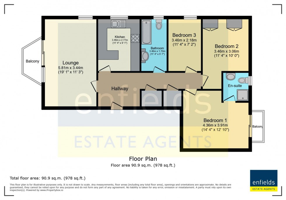 Floorplan for 3 Chine Crescent Road, Bournemouth