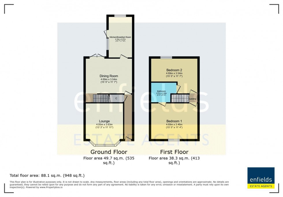 Floorplan for Argyll Road, Poole