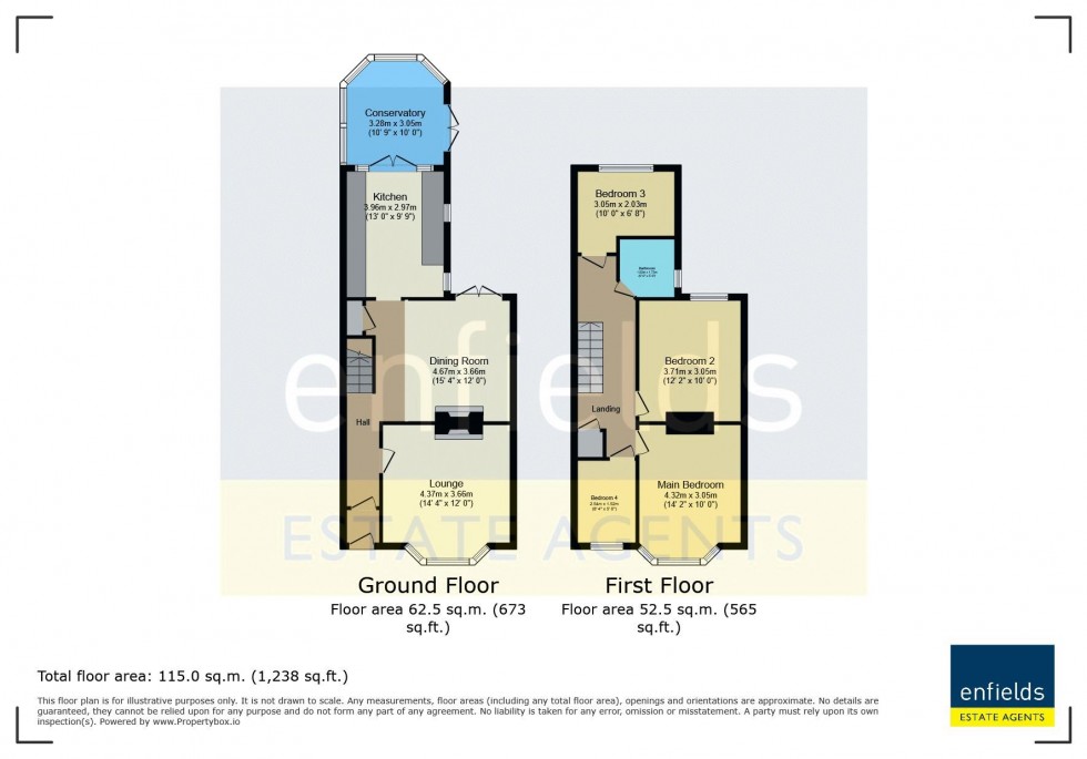Floorplan for Library Road, Poole