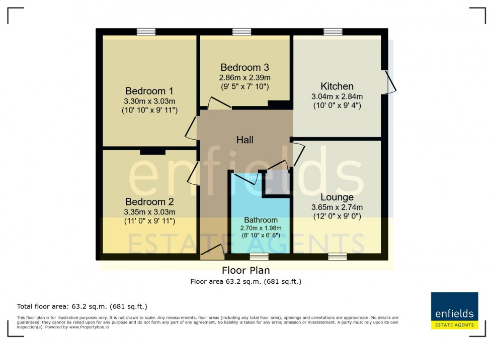 Floorplan for Dorchester Road, Upton