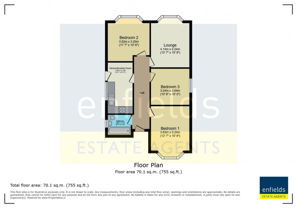 Floorplan for Kinson Avenue, Poole