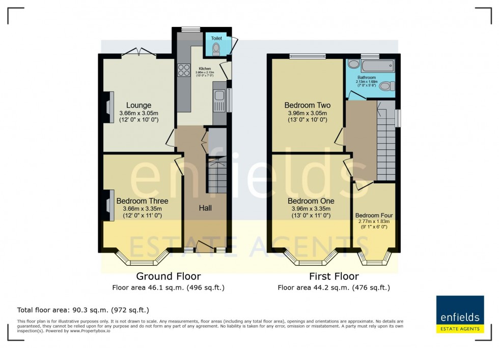 Floorplan for Ensbury Park, Bournemouth