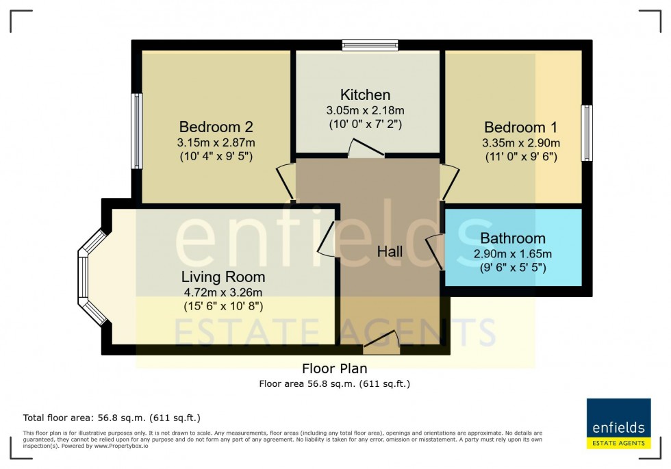 Floorplan for St. Peters Road, Poole